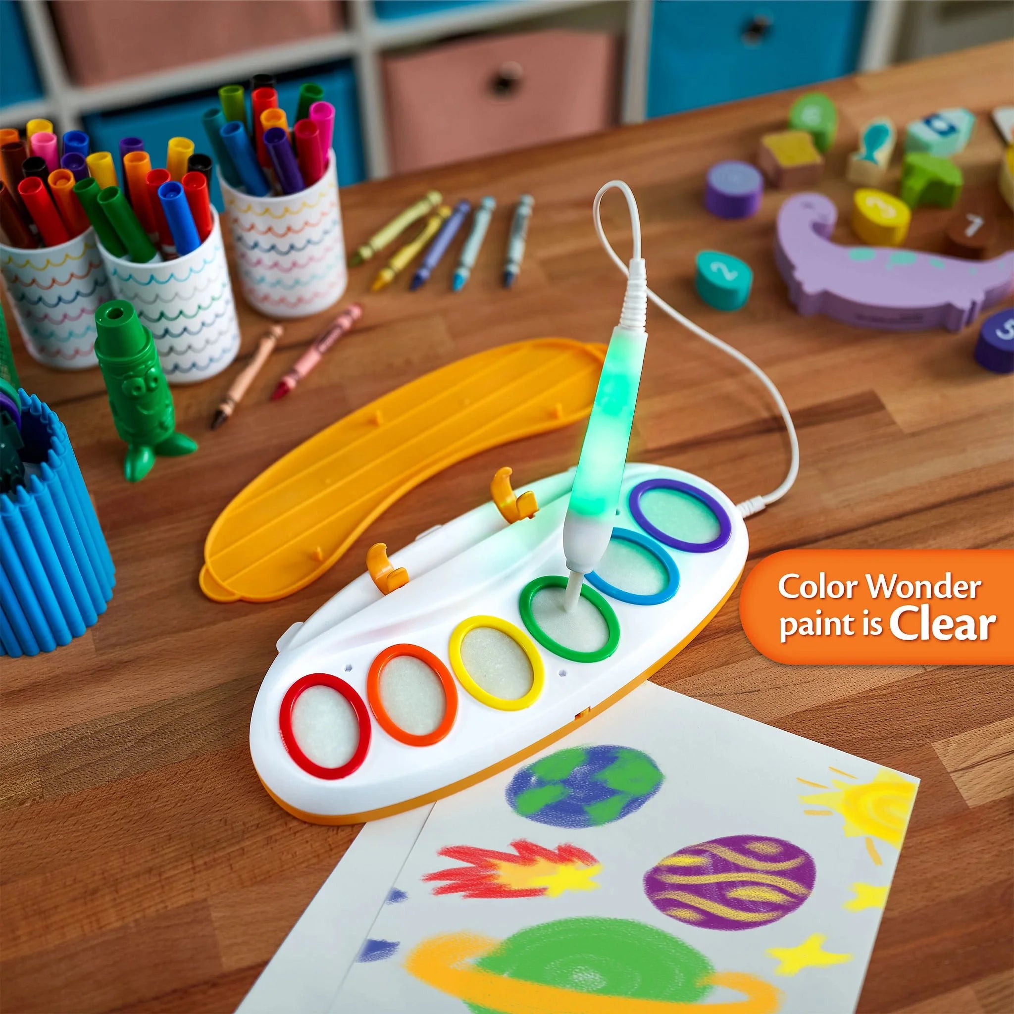Color Wonder Magic Light Brush, Mess Free Kids Painting Set, Preschool Supplies, Toddler Activities, Educational Toys, Holiday & Christmas Gifts for Ages 3+